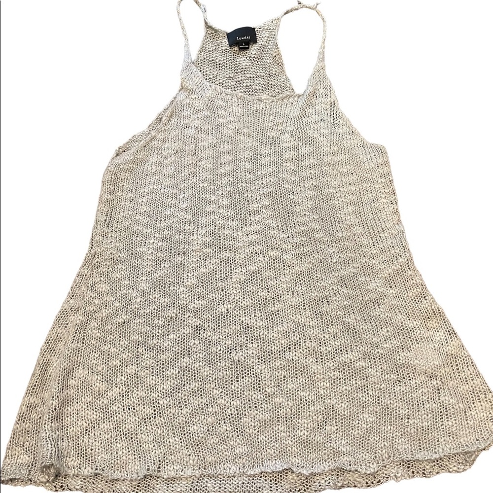 Lumiere Gray Knit tank SZ L